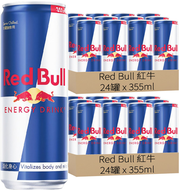 Red Bull 紅牛 能量飲料, 48罐, 355ml