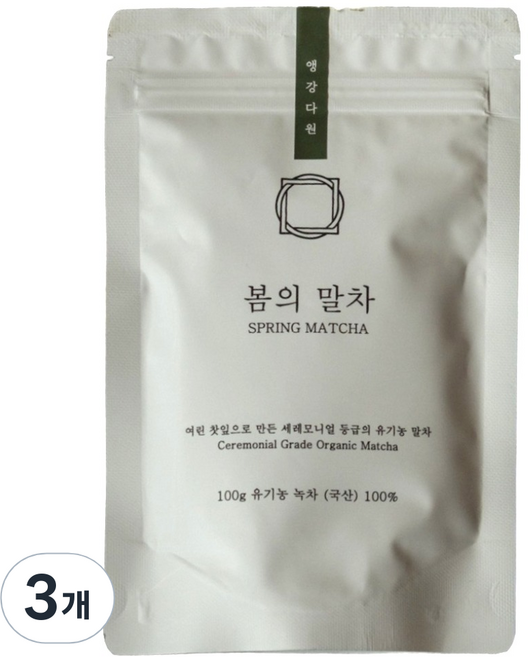 앵강다원 봄의 말차, 100g, 3개, 1개입