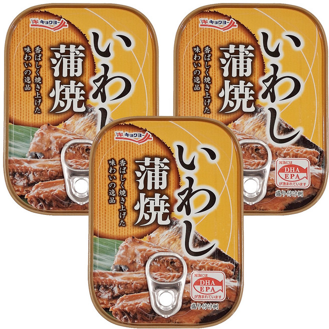 Kyokuyo 極洋 蒲燒沙丁魚罐, 90g, 3罐