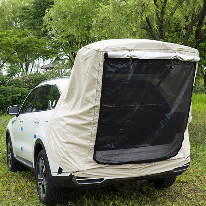 DAJAP 2分鐘簡易加長型車尾帳篷 L號, 奶油米色