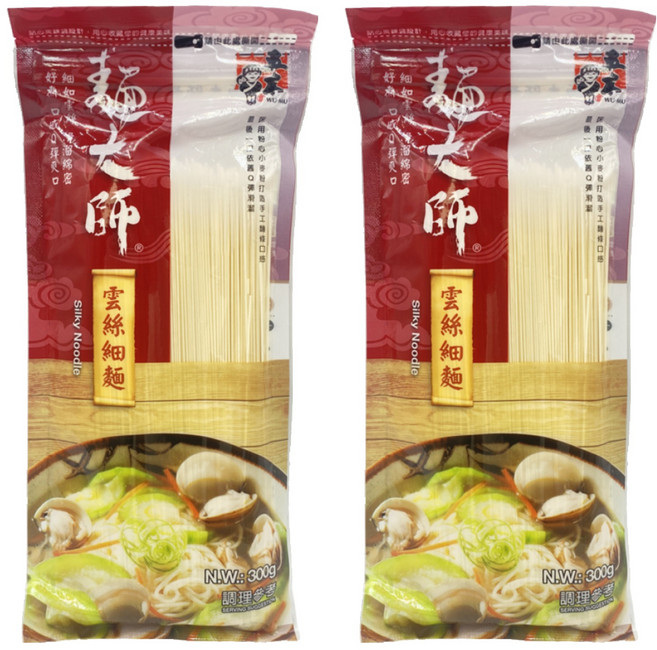 五木 麵大師 雲絲細麵, 300g, 2包