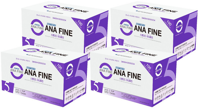 에스디바이오센서 아나파인 펜니들 인슐린 주사바늘 32G 5mm, 4개, 100개입