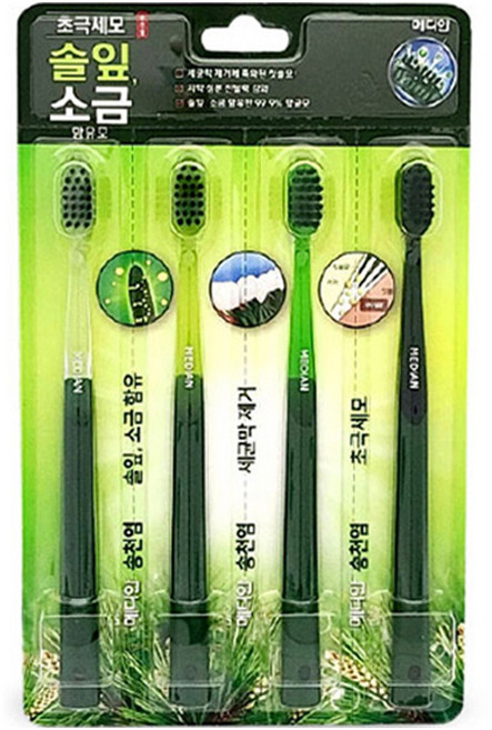 메디안 송천염 미세모 칫솔, 4개입, 1개