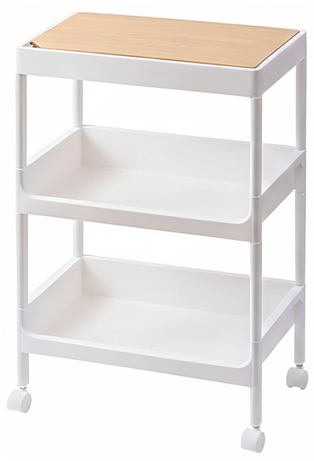 多功能置物架 廚房客廳臥室收納推車, 白色, 1個
