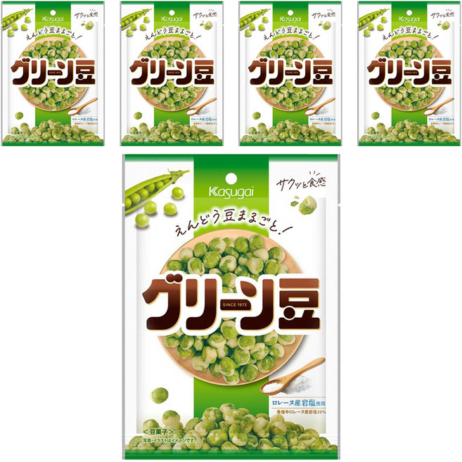 Kasugai 春日井 豆菓子 鹽味, 73g, 5包