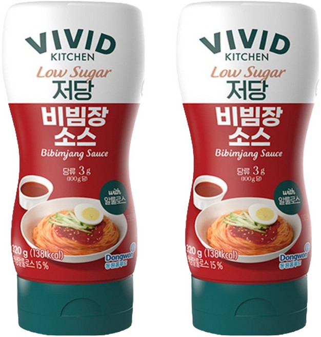 VIVID KITCHEN 低糖韓式拌醬, 320g, 2個