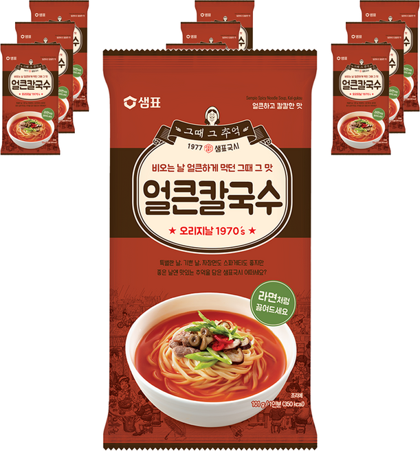 샘표 얼큰 칼국수, 101g, 10개