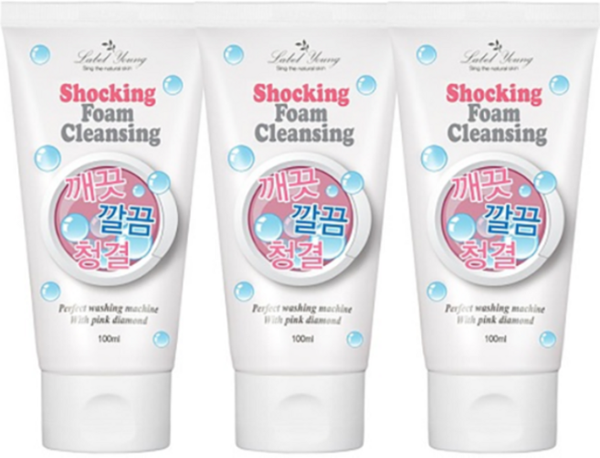 라벨영 쇼킹 폼클렌징 오리지널, 100ml, 3개