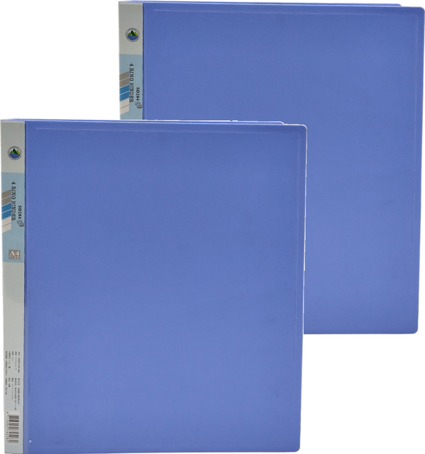 SUANDER 雙德文具 PP主色板3孔夾 SD204-3, 藍色, 2本