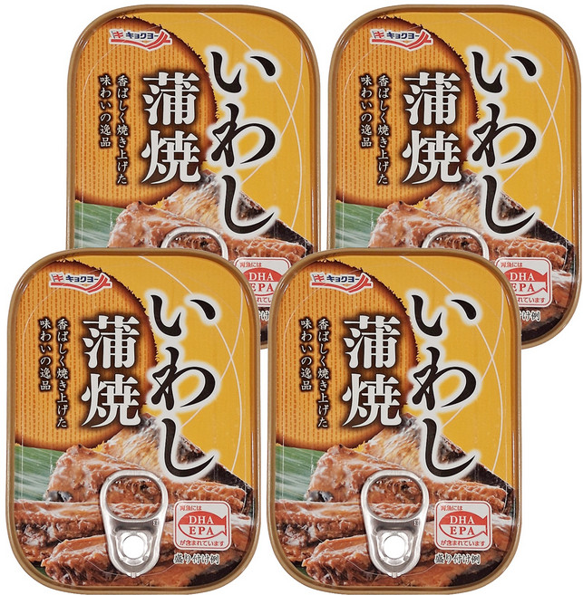 Kyokuyo 極洋 蒲燒沙丁魚罐, 90g, 4罐