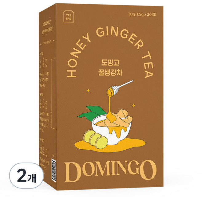 도밍고 꿀생강차, 1.5g, 20개입, 2개