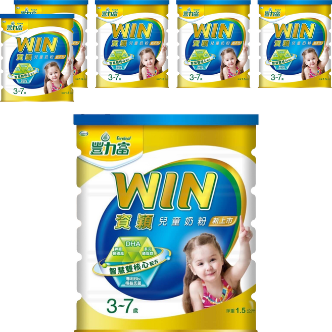 Fernleaf 豐力富 WIN 4號資穎兒童奶粉, 1.5kg, 6罐