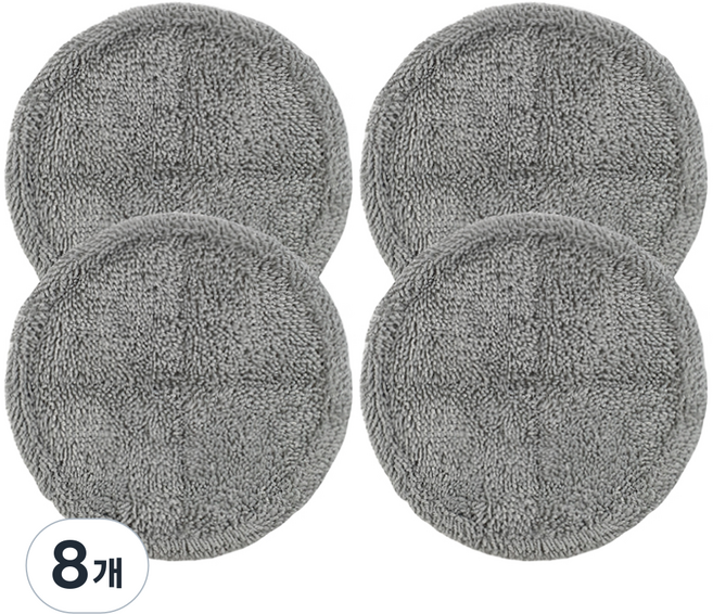 삼성제트 물걸레청소기 호환 극세사 걸레 회색, 8개