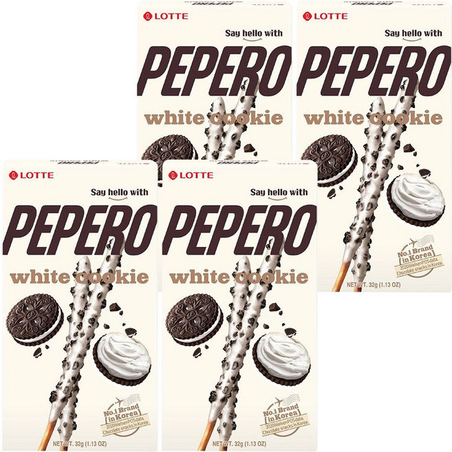 PEPERO 白巧克力棒, 32g, 4盒