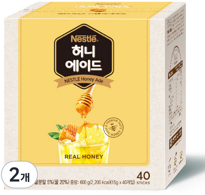 네슬레 허니 에이드분말, 15g, 40개입, 2개