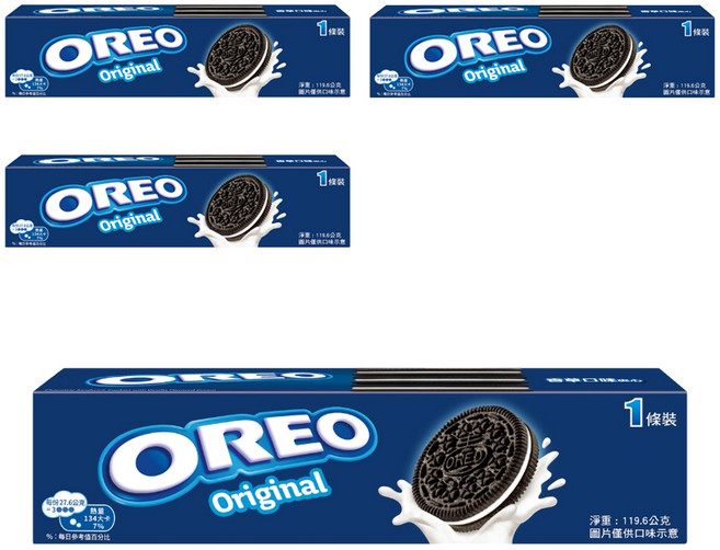 OREO 奧利奧 夾心餅乾 香草口味, 110.4g, 4盒