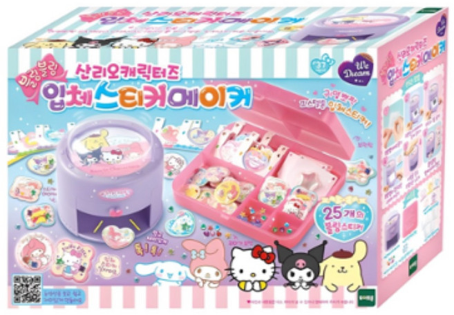 위드림 산리오 캐릭터즈 블링블링 입체스티커 메이커, 혼합색상, 1개