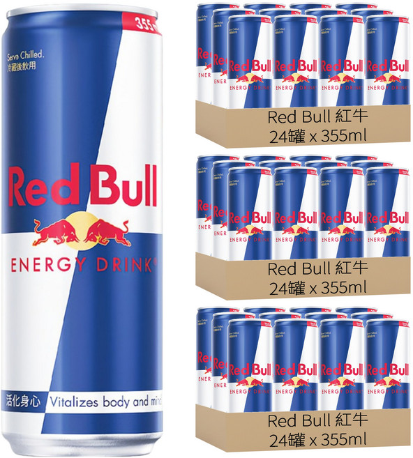 Red Bull 紅牛 能量飲料, 72罐, 355ml