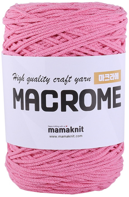 마마니트 마크라메 케이크 뜨개실, 단색40인디고핑크, 1개