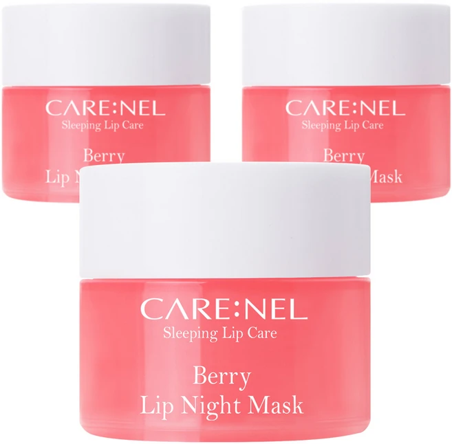 까레넬 베리 립 나이트 마스크 5g, 1개입, 3개 - 쿠팡