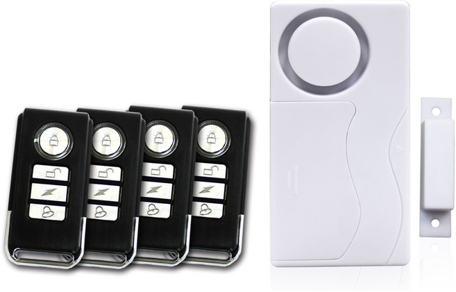 e-kit 逸奇 門磁門窗防盜警報器緊急警報器 + 迎賓門鈴1對4遙控器 110g, ES-33D, 1組