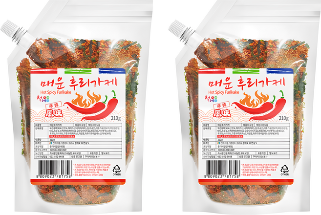 천혜식품 매운 후리가케, 2개, 210g
