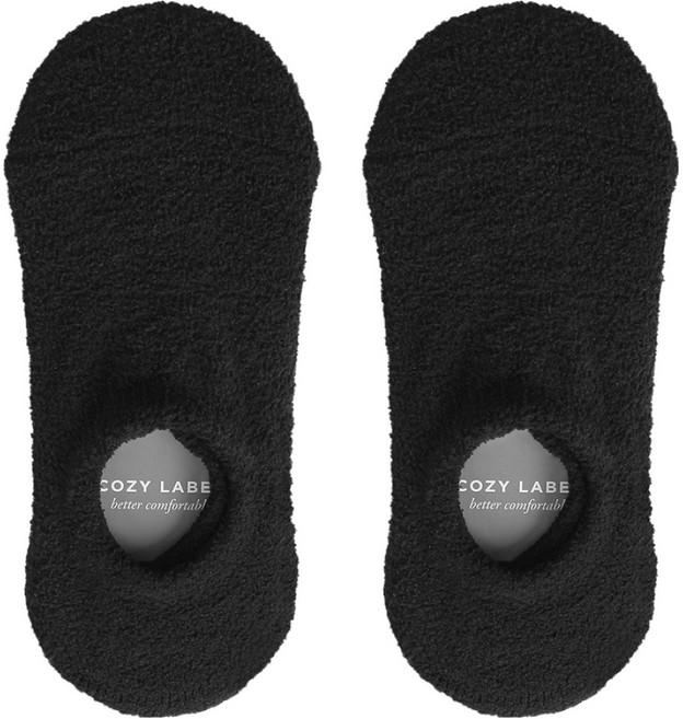 코지라벨 여성용 벗겨짐 방지 논슬립 프리미엄 수면 덧신 양말 2켤레