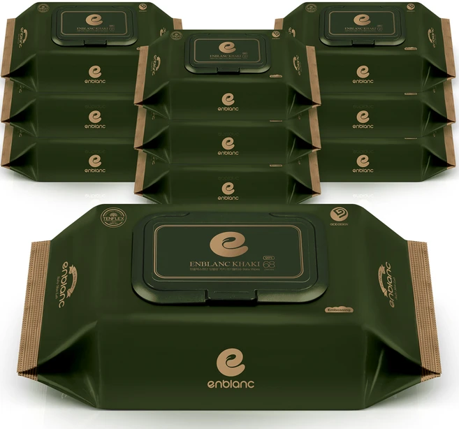 앙블랑 세이프 카키 유아물티슈 캡형 N-KC10, 82g, 68매, 10개 - 쿠팡