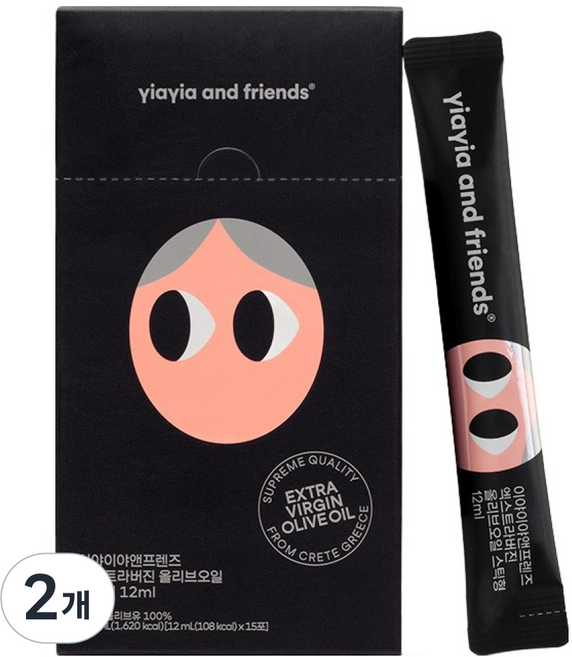 이야이야앤프렌즈 엑스트라버진 올리브오일 스틱형 15p, 180ml, 2개