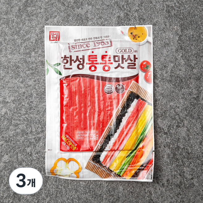 한성기업 한성 통통맛살 골드, 236g, 3개