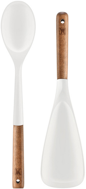 바겐슈타이거 플렉시벨 플래티넘 실리콘 키친툴 2종세트, 볶음스푼+멀티스푼, 화이트, 1세트