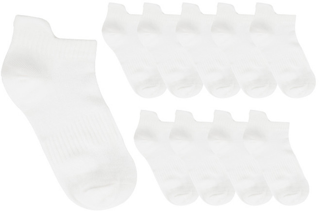 바디공식 남성용 2중밴드 스니커즈 양말 10p