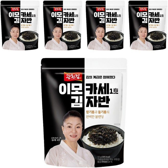 광천김 이모카세 1호 김자반, 50g, 5개