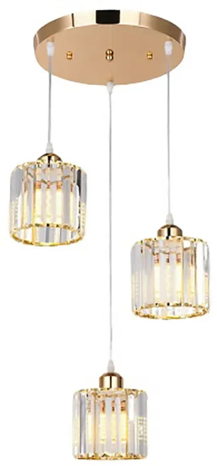 Honey Comb 簡約水晶片餐廳吊燈(BL51391), 金色