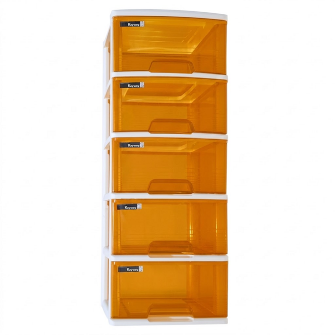KEYWAY 聯府 Nice置物櫃 AU-51 5層 95L, 琥珀, 5