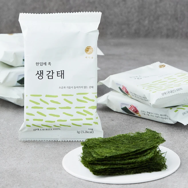 바다숲 한입에 쏙 생감태, 6봉, 1g - 쿠팡