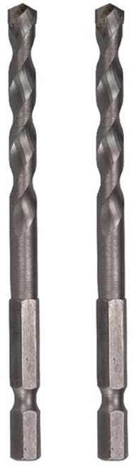 PANRICO 百利世 六角軸超硬水泥鑽頭 Ø3.2x80mm 適用於水泥、磚、磁磚、金屬薄板, 2個