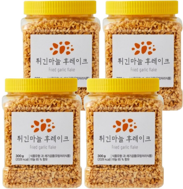 튀긴마늘 후레이크, 300g, 4개