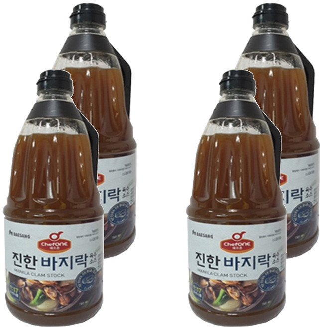 쉐프원 진한 바지락 육수소스, 2kg, 4개