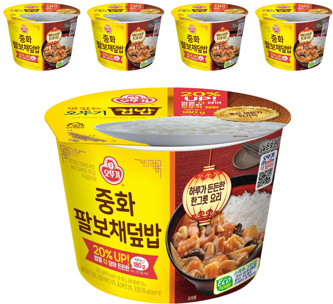오뚜기 컵밥 중화팔보채덮밥, 310g, 5개