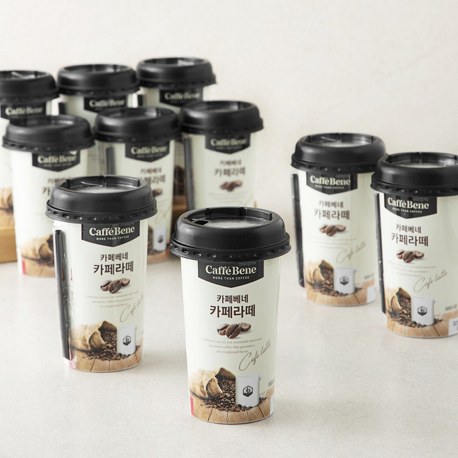 카페베네 카페라떼, 200ml, 10개