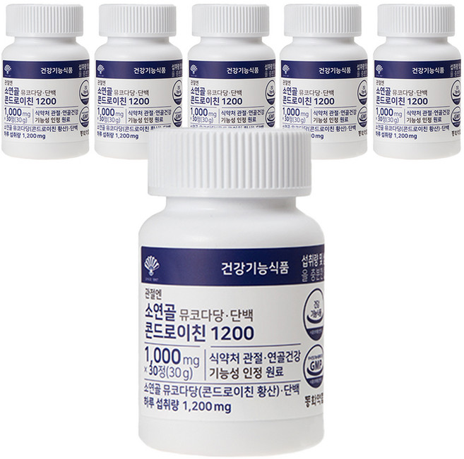 동화약품 관절엔 소연골 뮤코다당 단백 콘드로이친 1200, 30정, 6개