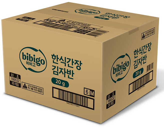 CJ bibigo 韓式醬油海苔酥, 20g, 20包