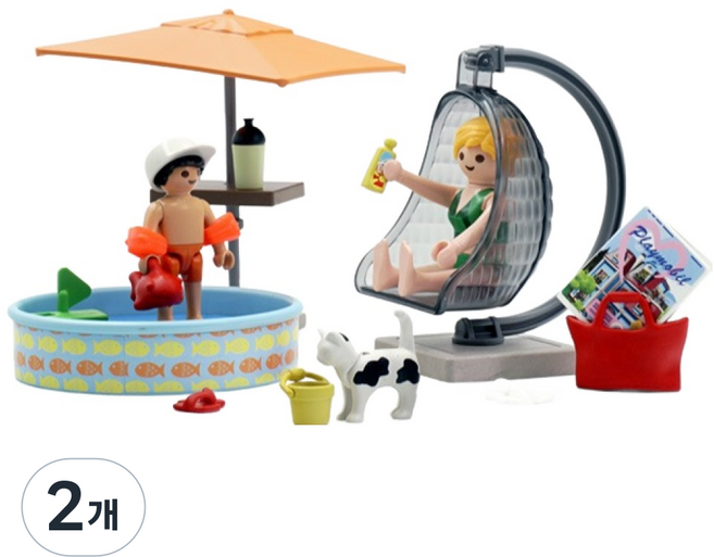 플레이모빌 스타터 팩 정원 물놀이 피규어 71476, 2개