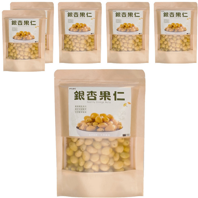 伊貝果然 銀杏果仁, 6個, 100g