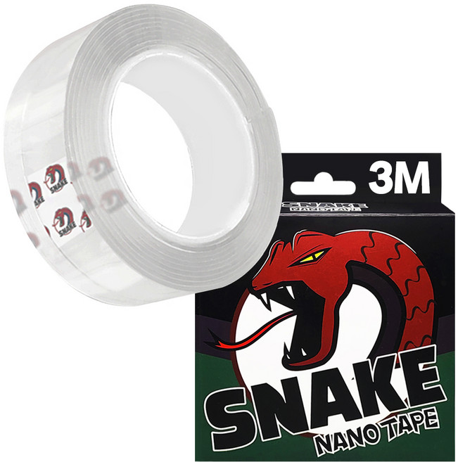 스네이크 실리콘 양면 나노 테이프 3cm x 3m, 1개
