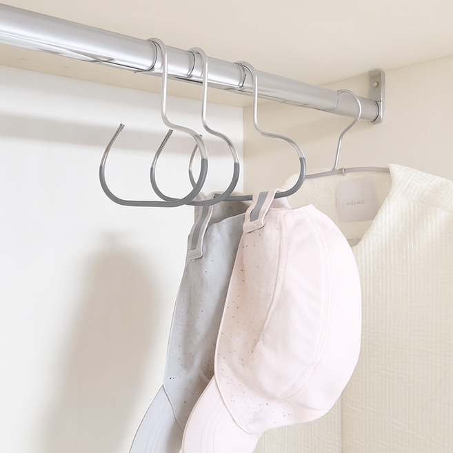 노바리움 다용도 모자 스카프 잡화 정리 걸이 14 x 15 cm, 그레이, 10개