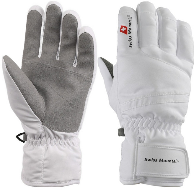 스위스마운틴 남성용 스키장갑 BC870, 화이트, 1개