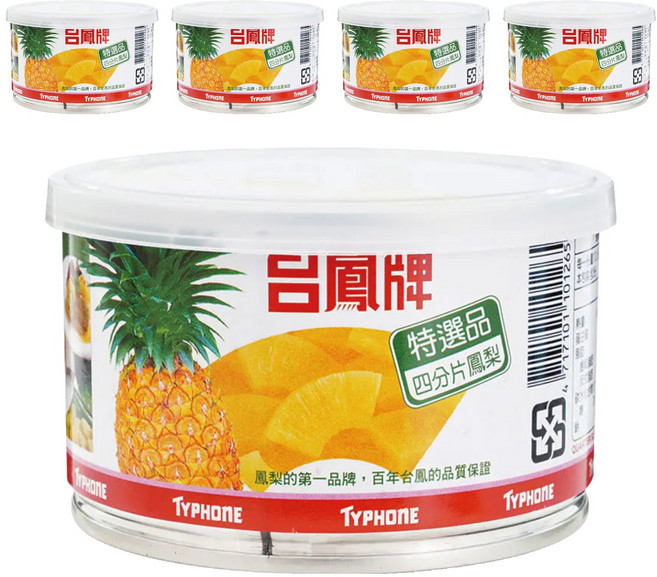 台鳳牌 四分片鳳梨, 227g, 5罐