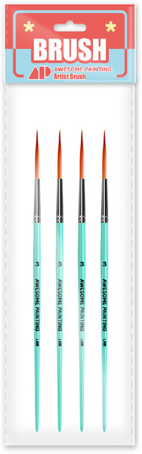 어썸페인팅 디자인 LINER 선붓, 4개, 3호